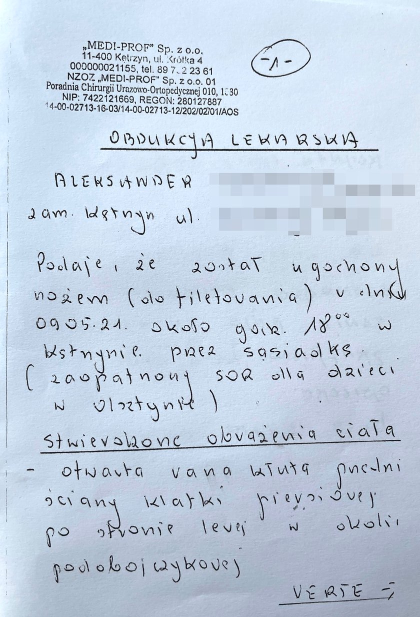 Sąsiadka ugodziła chłopca nożem w dzień pierwszej komunii