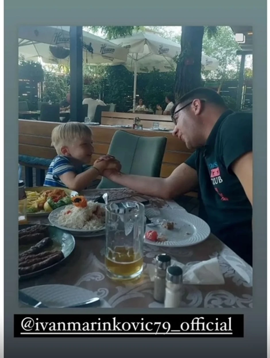 Ivan Marinković sa sinom