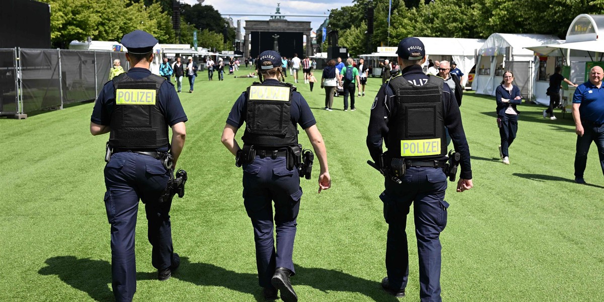 Niemiecka policja nadzorowała bezpieczeństwo podczas Euro 2024. 