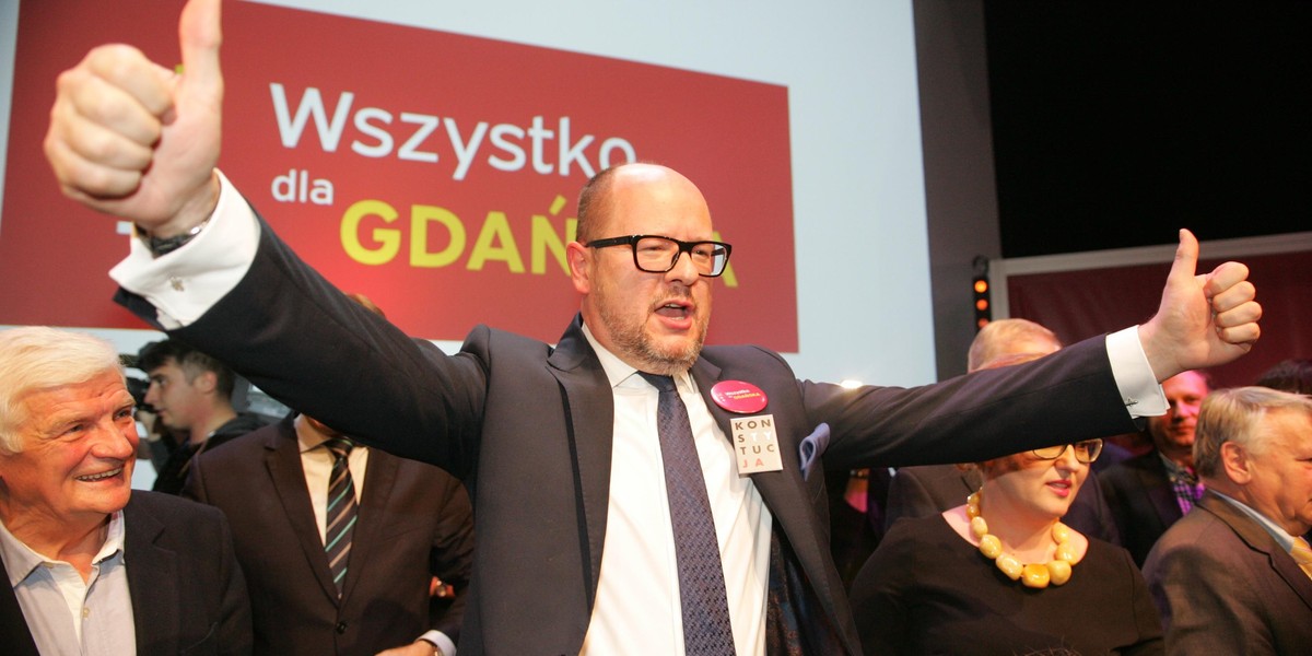 Adamowicz wieczór wyborczy.