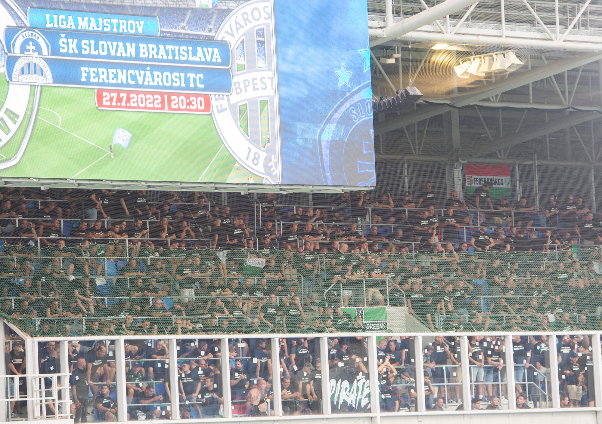 Duel Slovan Bratislava - Ferencváros Budapešť v Bratislave.