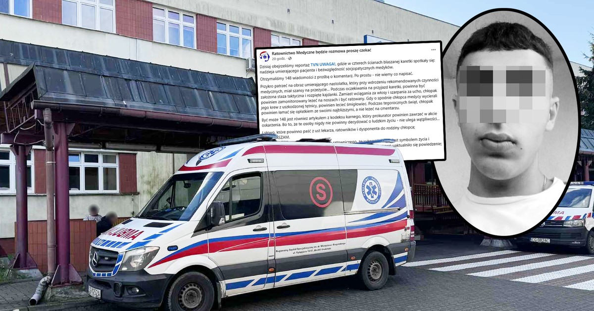 Skandaliczne sceny w karetce. 19-letni Olek nie żyje. Mocny wpis ratowników