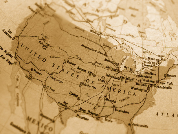 Mapa Stanów Zjednoczonych Ameryki, fot. Sean Gladwell