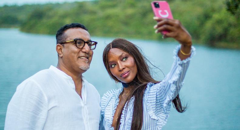 Naomi Campbell with CS Najib Balala. Supermodel Naomi Campbell appointed Magical Kenya  International Ambassador 