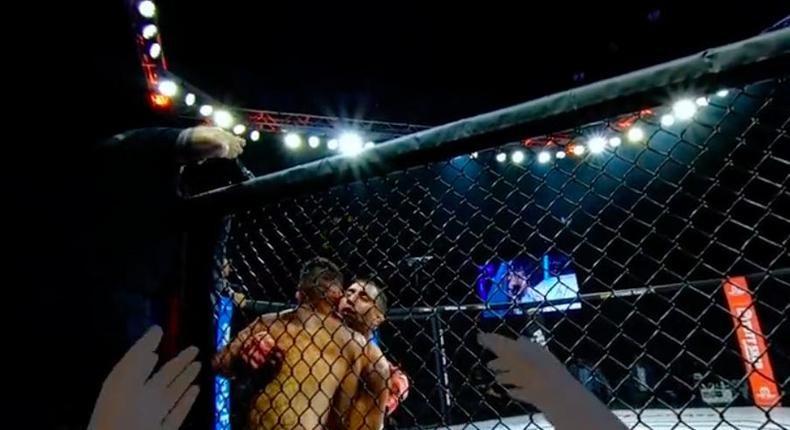 Virtual reality in MMA.Photo by LFA