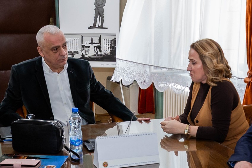 Ministarka Snežana Paunović i gradonačelnik Subotice Stevan Bakić