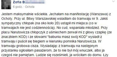 Jechała na demonstrację KOD. Została napadnięta w tramwaju