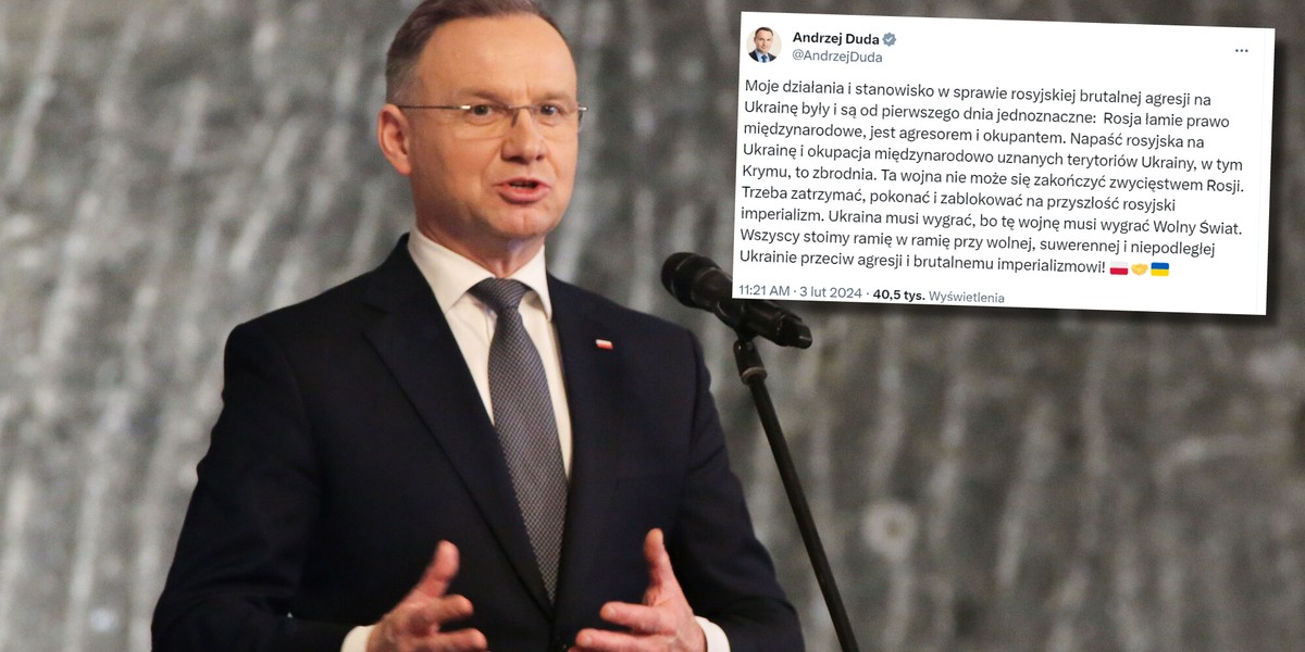 Andrzej Duda wydał w sobotę przed południem oświadczenie po burzy, którą wywołały jego słowa w Kanale Zero.