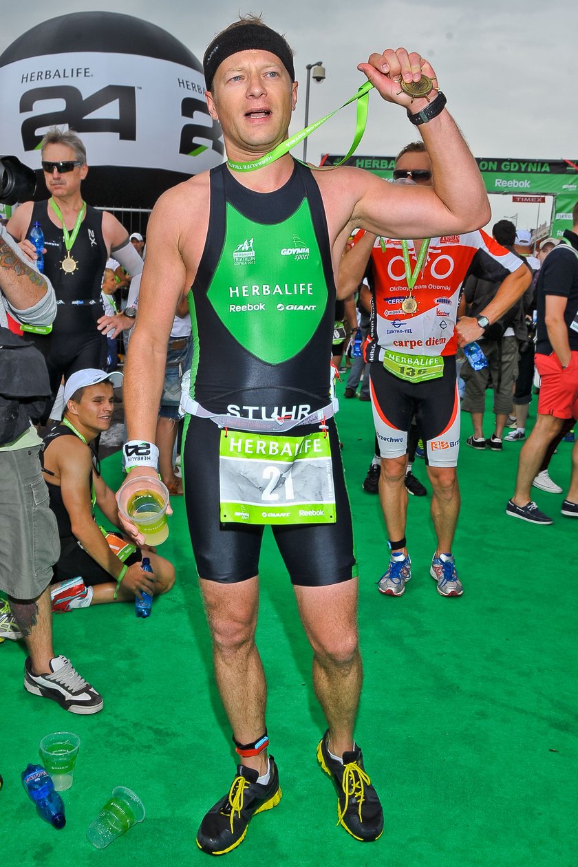 Maciej Stuhr na triathlonie