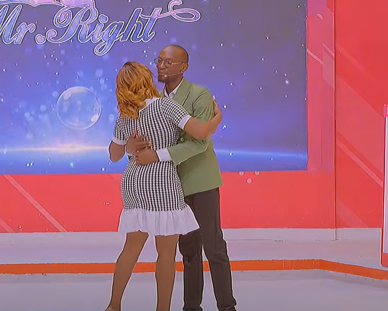 A screenshot image of Dr Ofweneke & his wife Maryanne Baraza on 'Hello Mr Right'