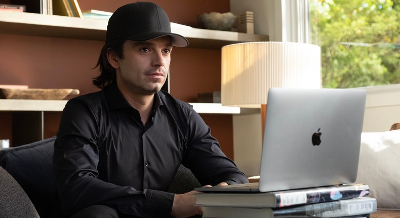 Sebastian Stan as Vlad Tenev in Dumb Money.Sony