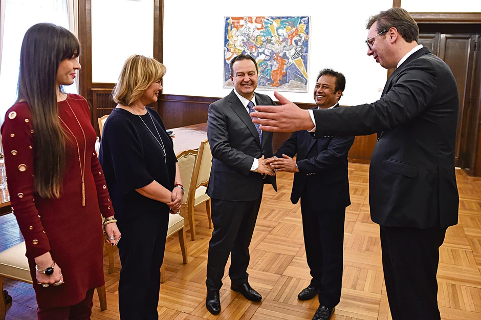 Vučić i Dačić s predsednikom Palaua