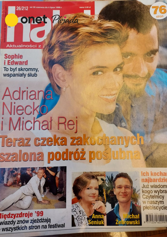 Adriana Niecko i Michał Rej na okładce "Halo"
