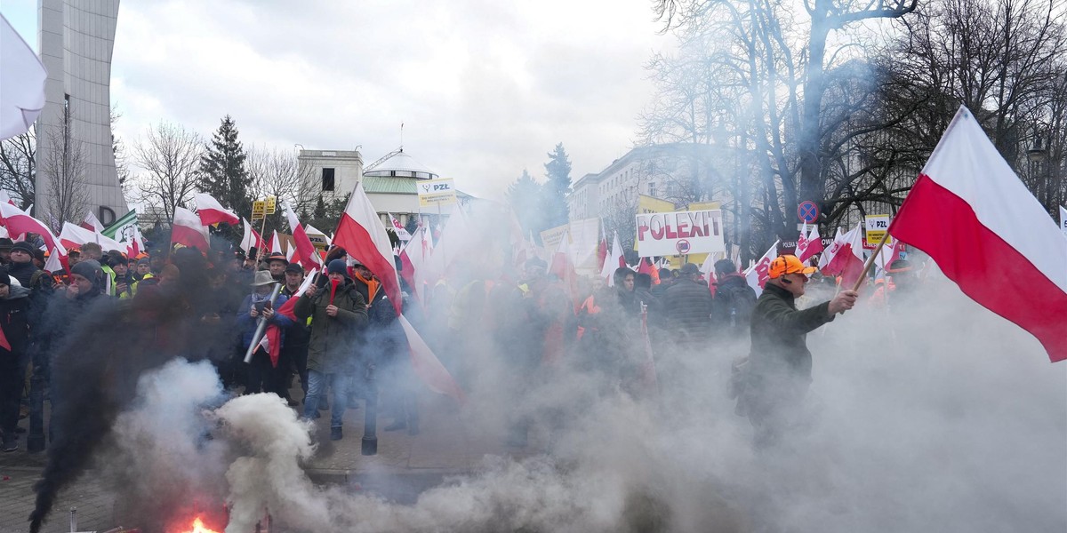 Protest rolników w Warszawie.