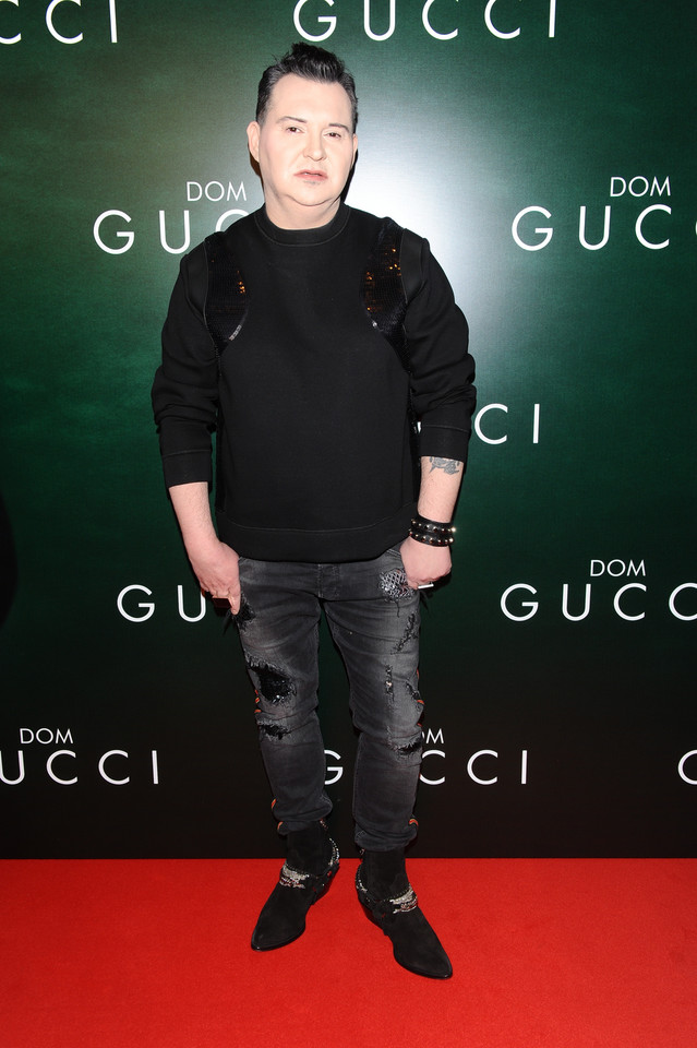 Michał Witkowski na polskiej premierze filmu "House of Gucci"