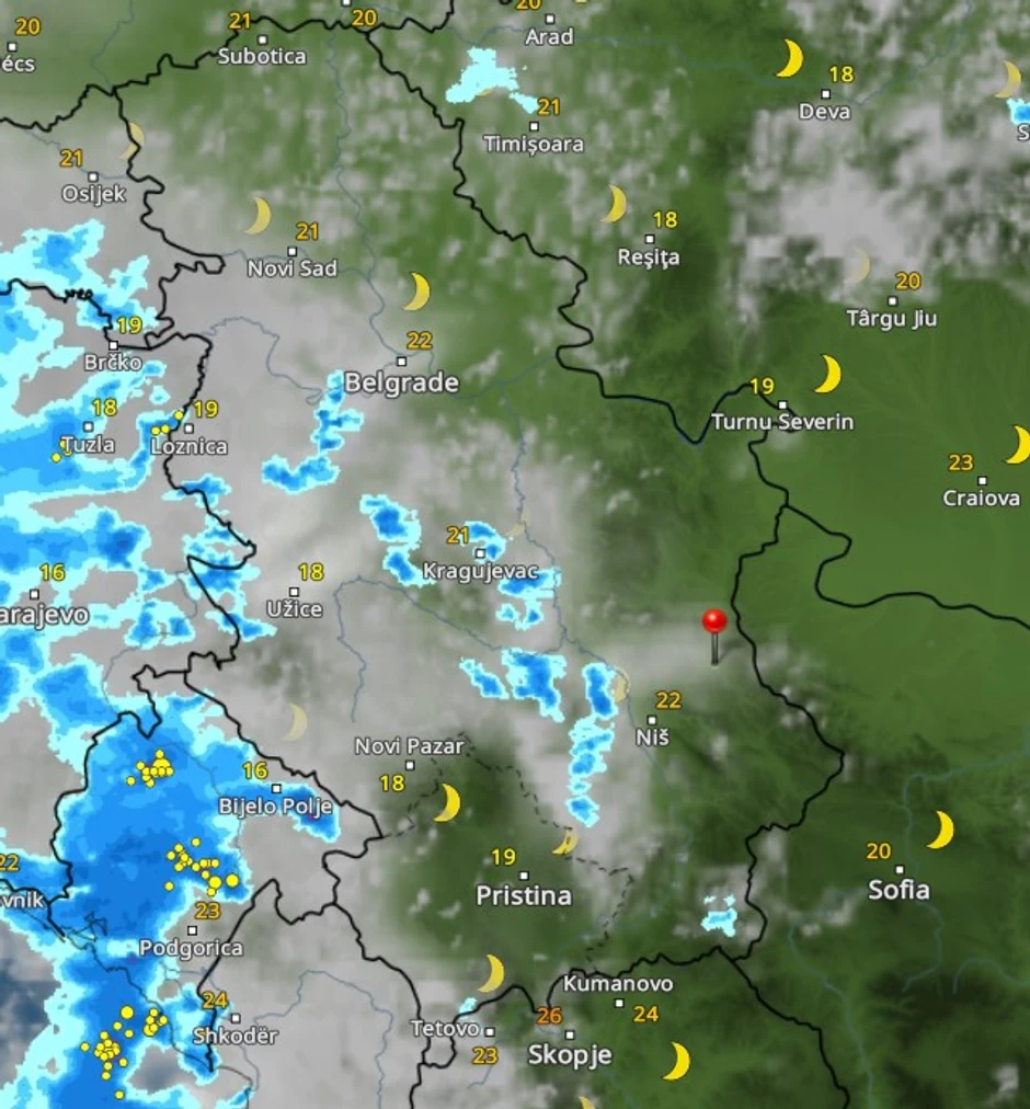 Nevreme u Srbiji u 23h