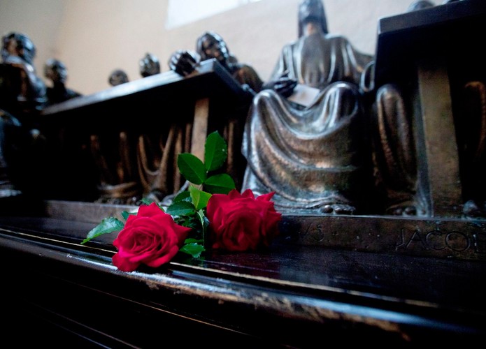 Kwiaty w katedrze w Oslo