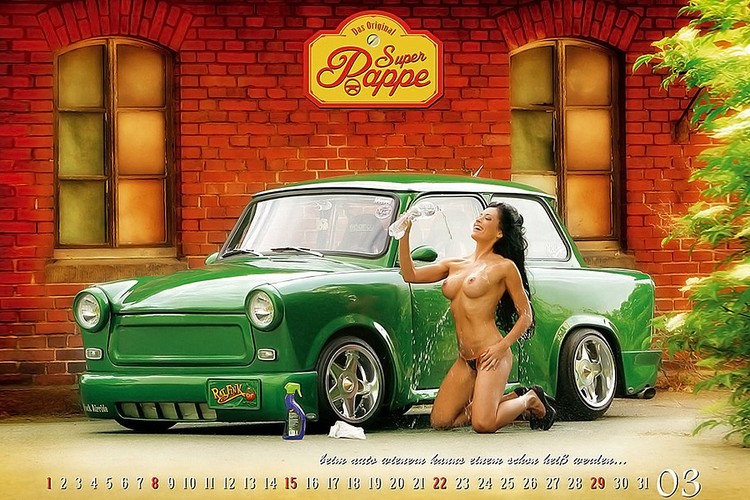Trabant w kaledarzu Super Pappe 2015