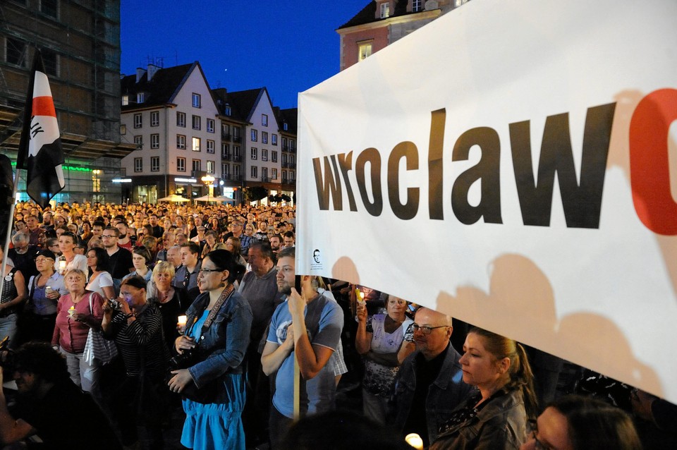 Protest we Wrocławiu