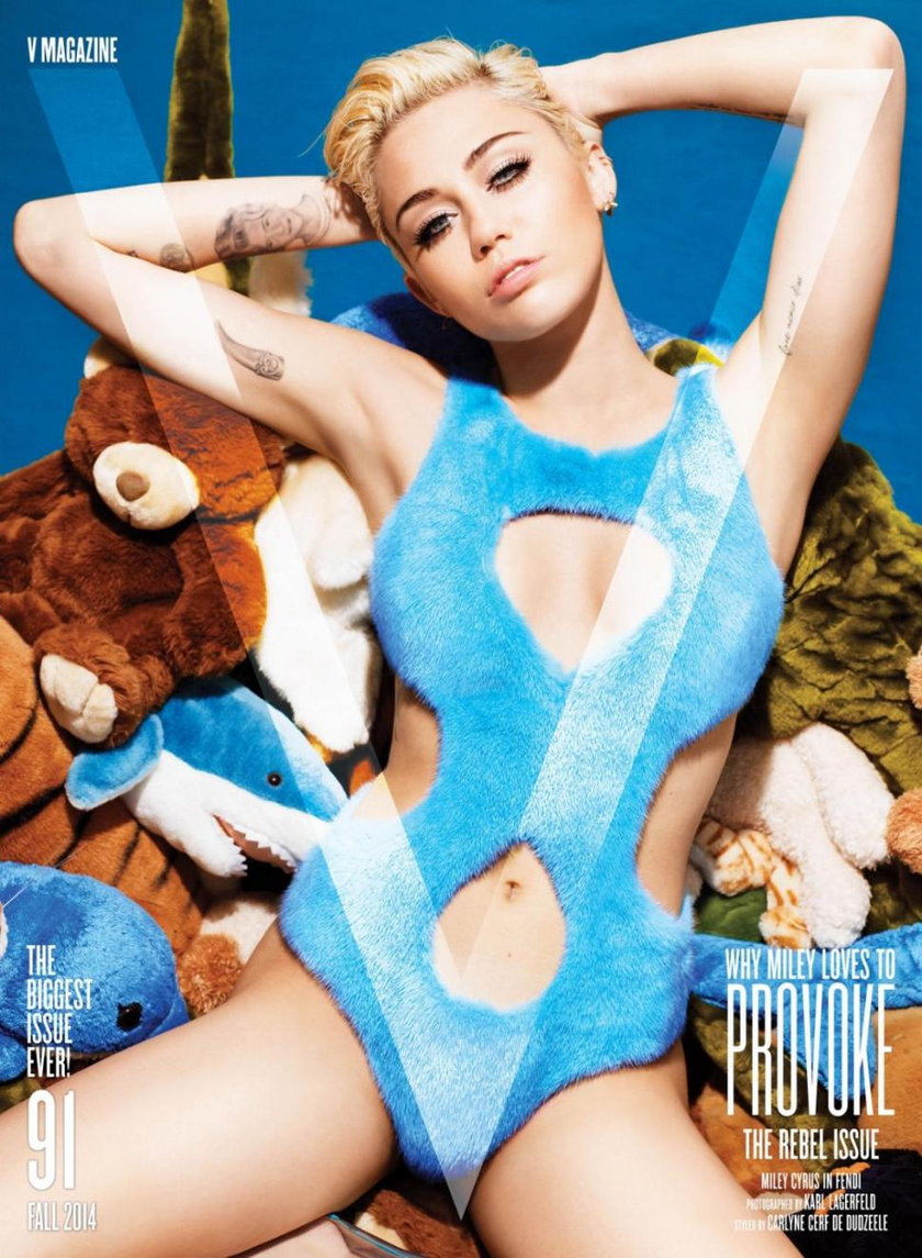 Miley Cyrus pozuje nago dla Lagerfelda