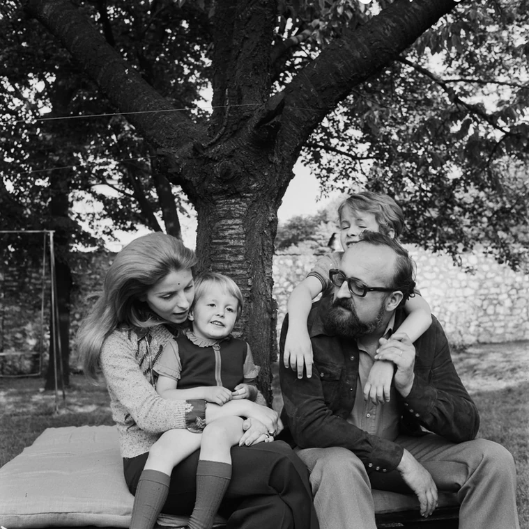 Krzysztof Penderecki z żoną Elżbietą i dziećmi 