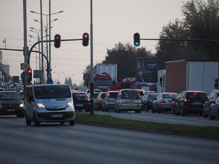 Wypadek ciężarówka Łódź.