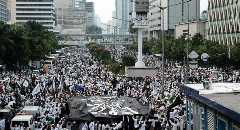 About 100,000 people joined the peaceful rally on Sunday with 23,000 officers securing the event