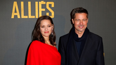 Marion Cotillard i Brad Pitt na premierze filmu "Sprzymierzeni"