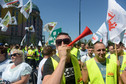 Protest górników przed siedzibą PiS