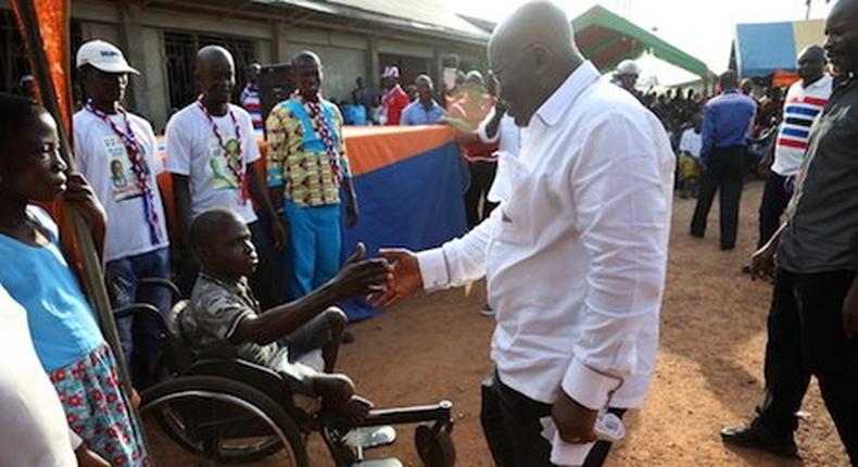 Nana Addo during his tour of the Eastern region