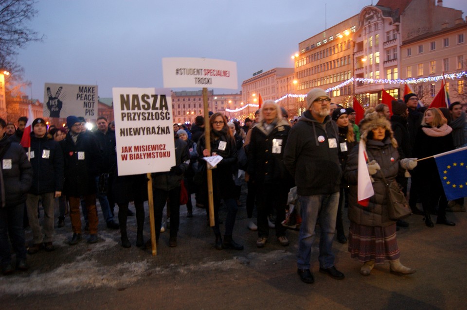 Protest student+-w w Poznaniu, fot. Glanc13