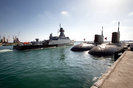 Ruski brod "Veliki Ustjug" u bazi Tartus u Siriji u septembru 2019.