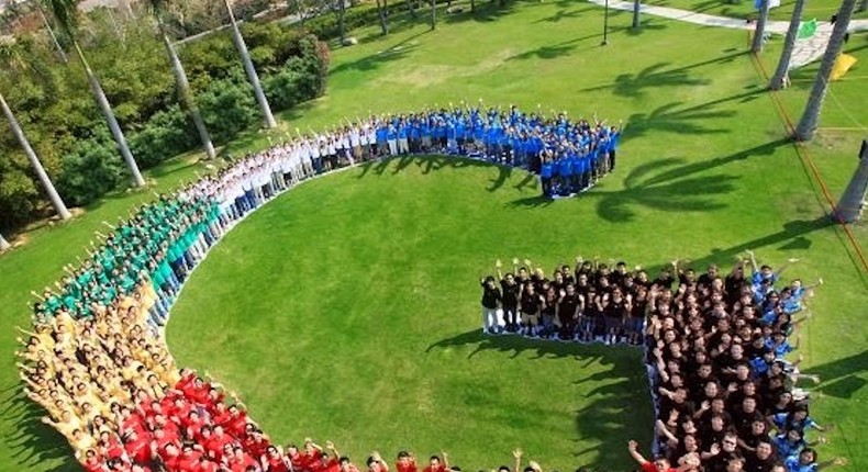 Google employees form a Google G.