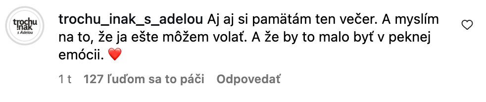 Adela Vinczeová zareagovala s vďačnosťou.