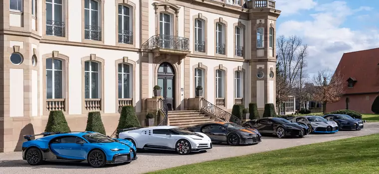 Bugatti - sześć modeli za 35 mln euro na jednym zdjęciu