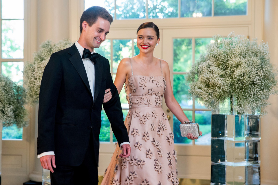 Evan Spiegel i Miranda Kerr