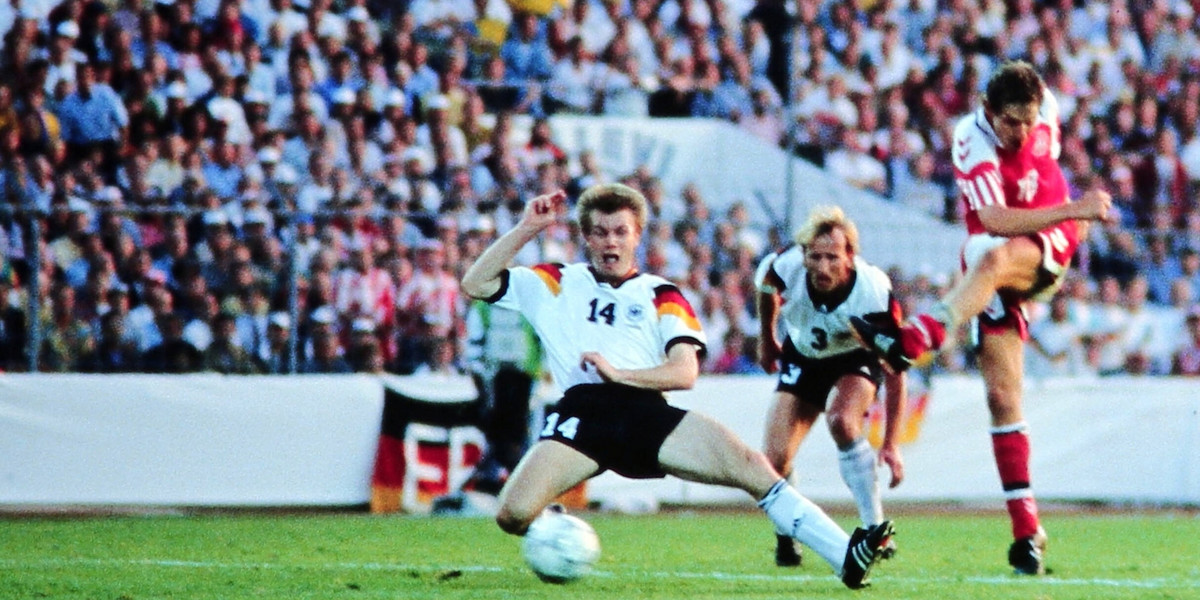 Celny strzał Kima Vilforta ustalił wynik finału Euro 92. Niemcy już się po nim nie podnieśli.