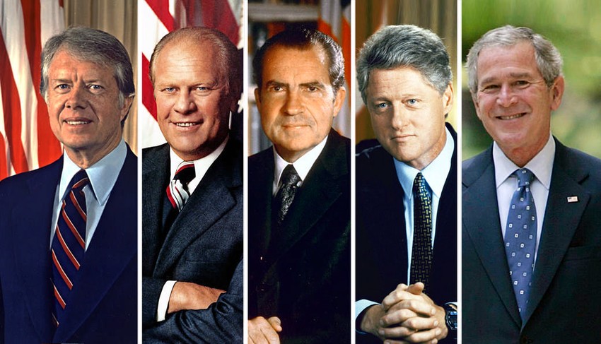 Džimi Karter, Džerald Ford, Ričard Nikson, Bil Klinton i Džordž Buš
