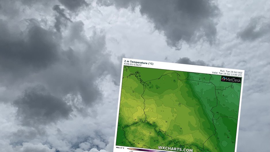 We wtorek zza chmur w wielu regionach zacznie wychodzić słońce. Zrobi się też cieplej