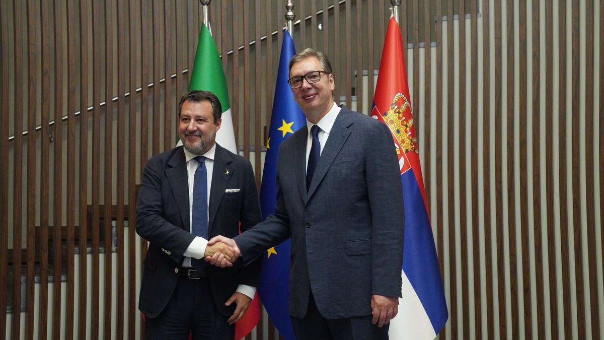 Aleksandar Vučić i Mateo Salvini