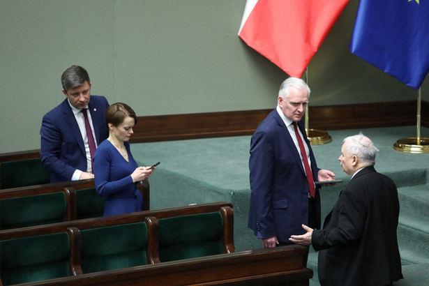 Prezes PiS Jarosław Kaczyński i lider Porozumienia, Jarosław Gowin