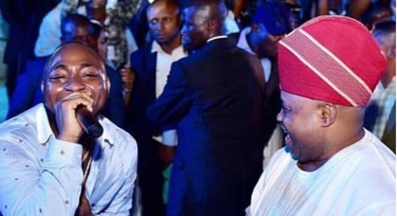 Davido and his uncle, Senator Ademola Adeleke