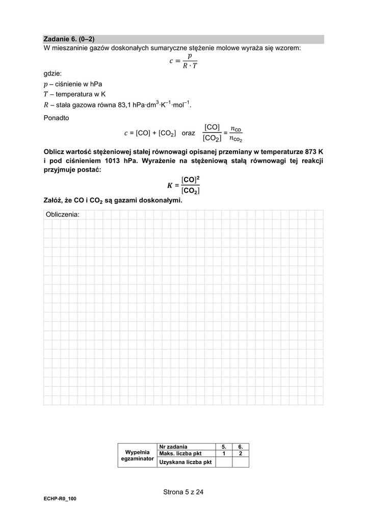 Matura rozszerzona z chemii 2021 - arkusze egzaminacyjne