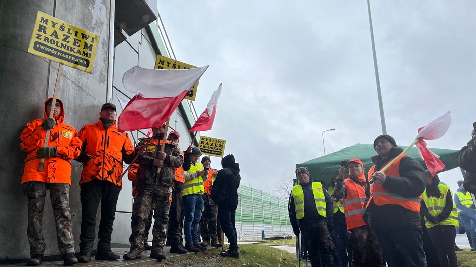 Protest podlaskich rolników i myśliwych