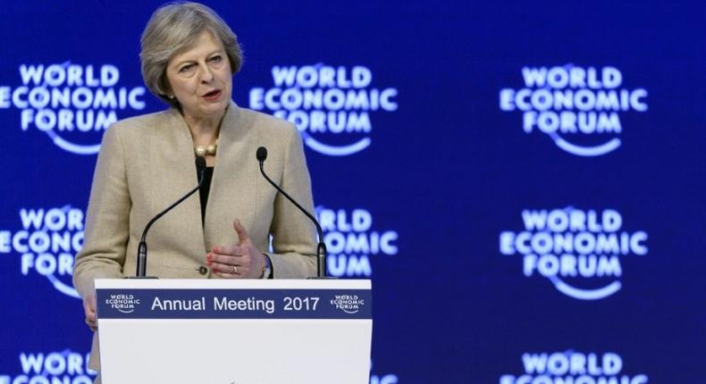 British Prime Minister Theresa May, seen January 19, 2017, will meet with US President Donald Trump January 27, 2017, according to the White House