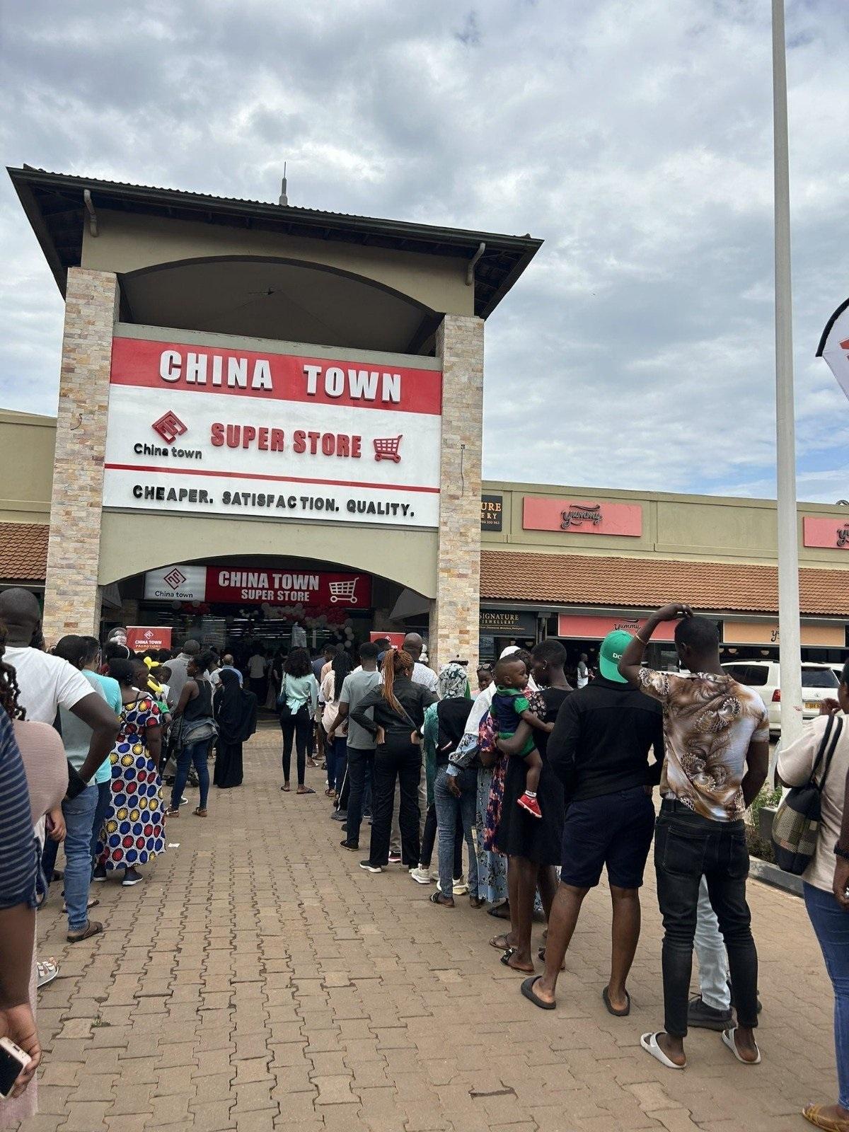 Shoppers made long queues outside the store