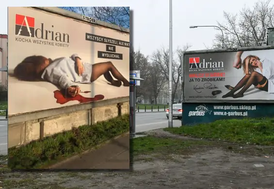 "Martwa" kobieta na billboardzie Adriana. Nowe reklamy rajstop znów szokują