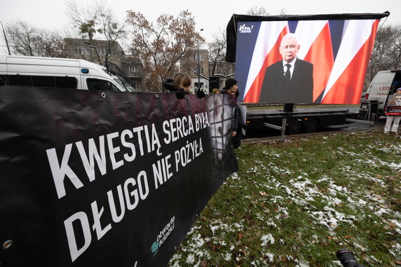 Protest przed domem Jarosława Kaczyńskiego