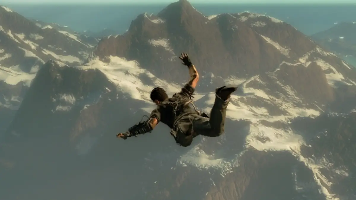 Odrzutowy spadochron na wideo z DLC do Just Cause 2