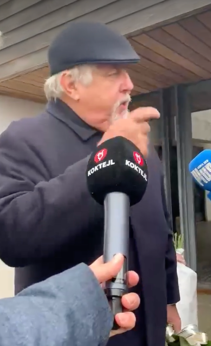 Oliver Andrásy na rozlúčke s Feldekovou.
